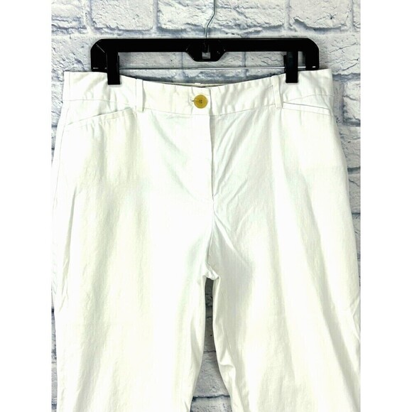 Talbots Women Size 12P White The Perfect Crop Curvy High Rise Cotton Spandex E4 - Picture 8 of 11